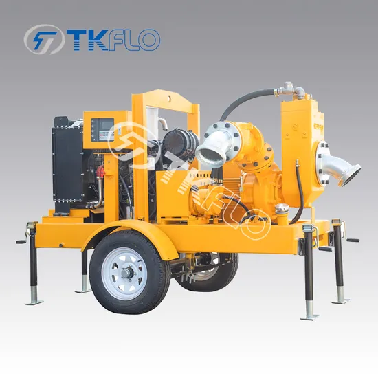 Pompe à eau de drainage auto-amorçante à moteur diesel pour remorque aspirante Tkflo 9,5 m