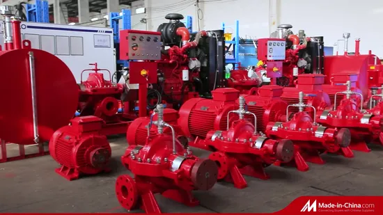 Pompe à eau jockey horizontale diesel-électrique homologuée UL pour la lutte contre l'incendie
